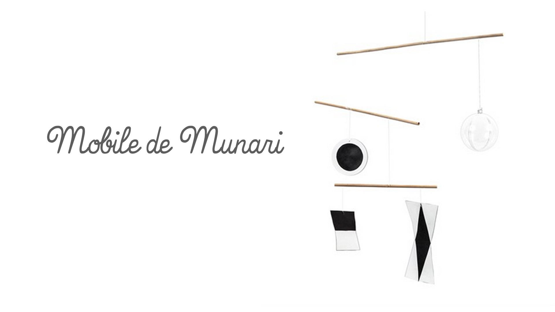 Mobile Montessori Munari Manine - Mobile Bébé en noir et blanc